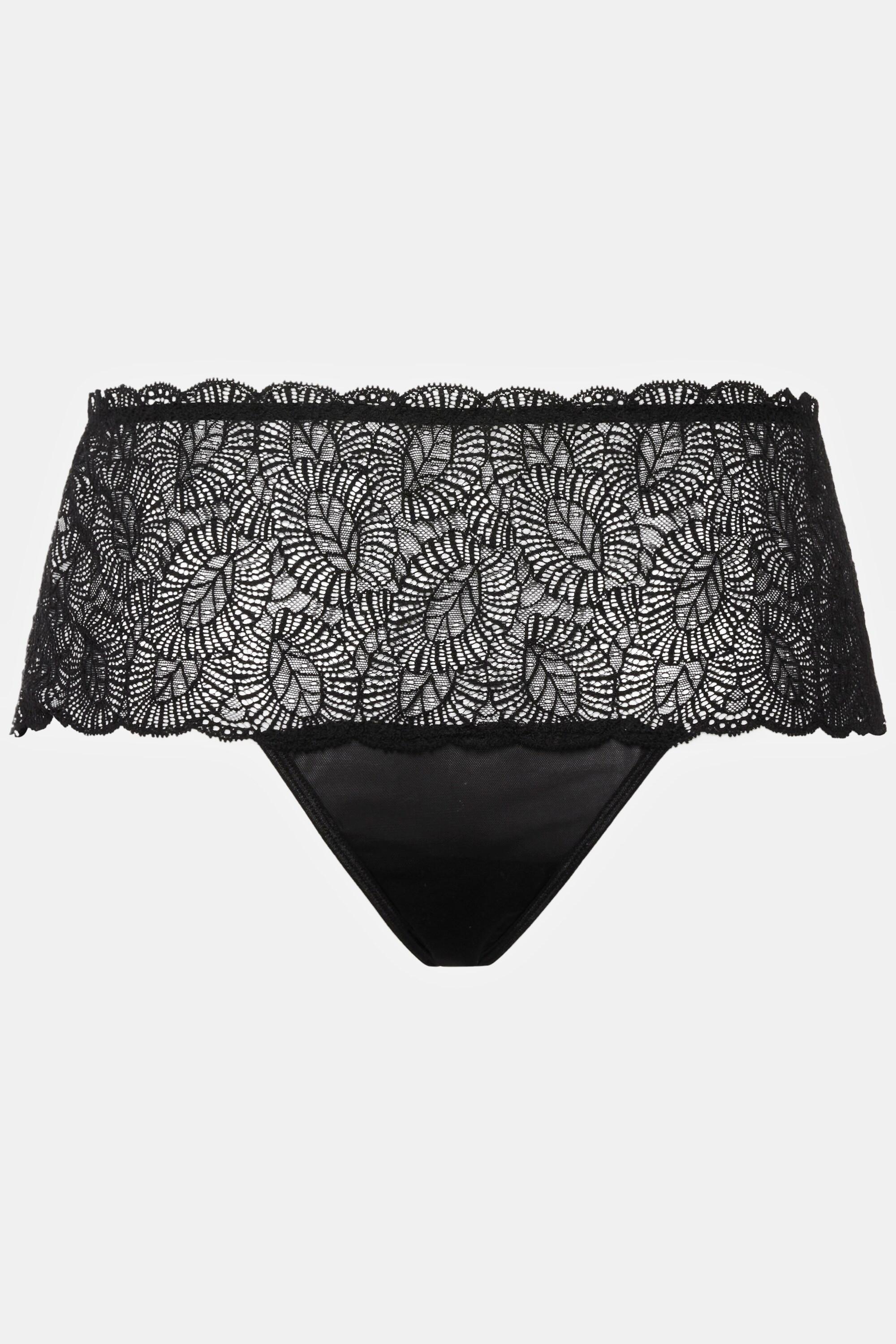 Ulla Popken  Culotte stretch, laçage, entrejambe ouvert 