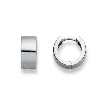 Scharnier-Creolen Weissgold 750, 13mm