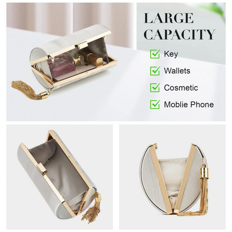 Only-bags.store Borsa Clutch Elegante Frange Catena  