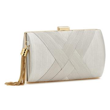 Clutch Abendtasche Fransen Elegante Kettentasche Clutch Bag