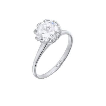 Bague Femmes Bague De Fiançailles Solitaire Fleur Avec Zirconia