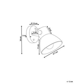 Beliani Wandlampen aus Mango Holz Rustikal PERIYAR  