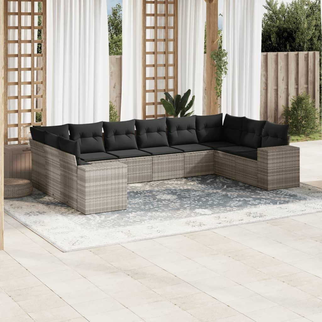 VidaXL set divano da giardino Polirattan  