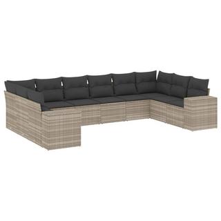 VidaXL set divano da giardino Polirattan  