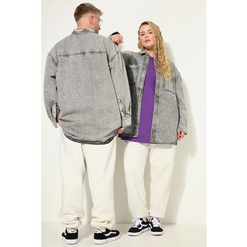 Chemise en jean oversized au look vintage - modèle unisexe