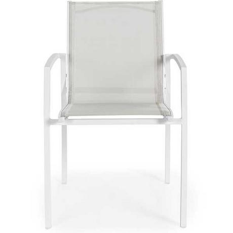 mutoni Fauteuil de jardin Hilla blanc Cloud  