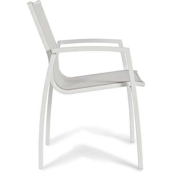 mutoni Fauteuil de jardin Hilla blanc Cloud  