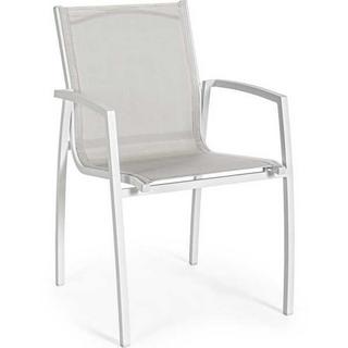 mutoni Fauteuil de jardin Hilla blanc Cloud  