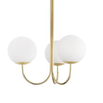 Suspension laiton et verre opaline