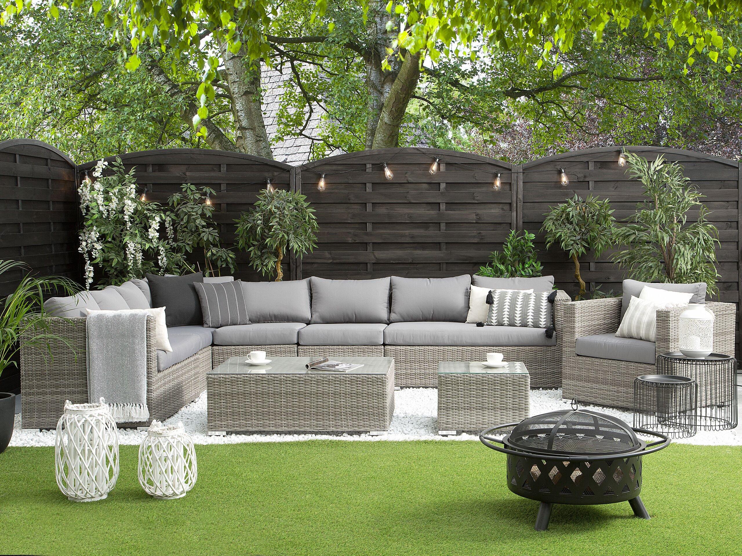 Beliani Lounge Set aus PE Rattan Modern XXL  