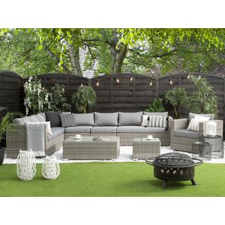 Beliani Lounge Set aus PE Rattan Modern XXL  