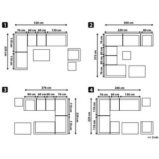 Beliani Lounge Set aus PE Rattan Modern XXL  