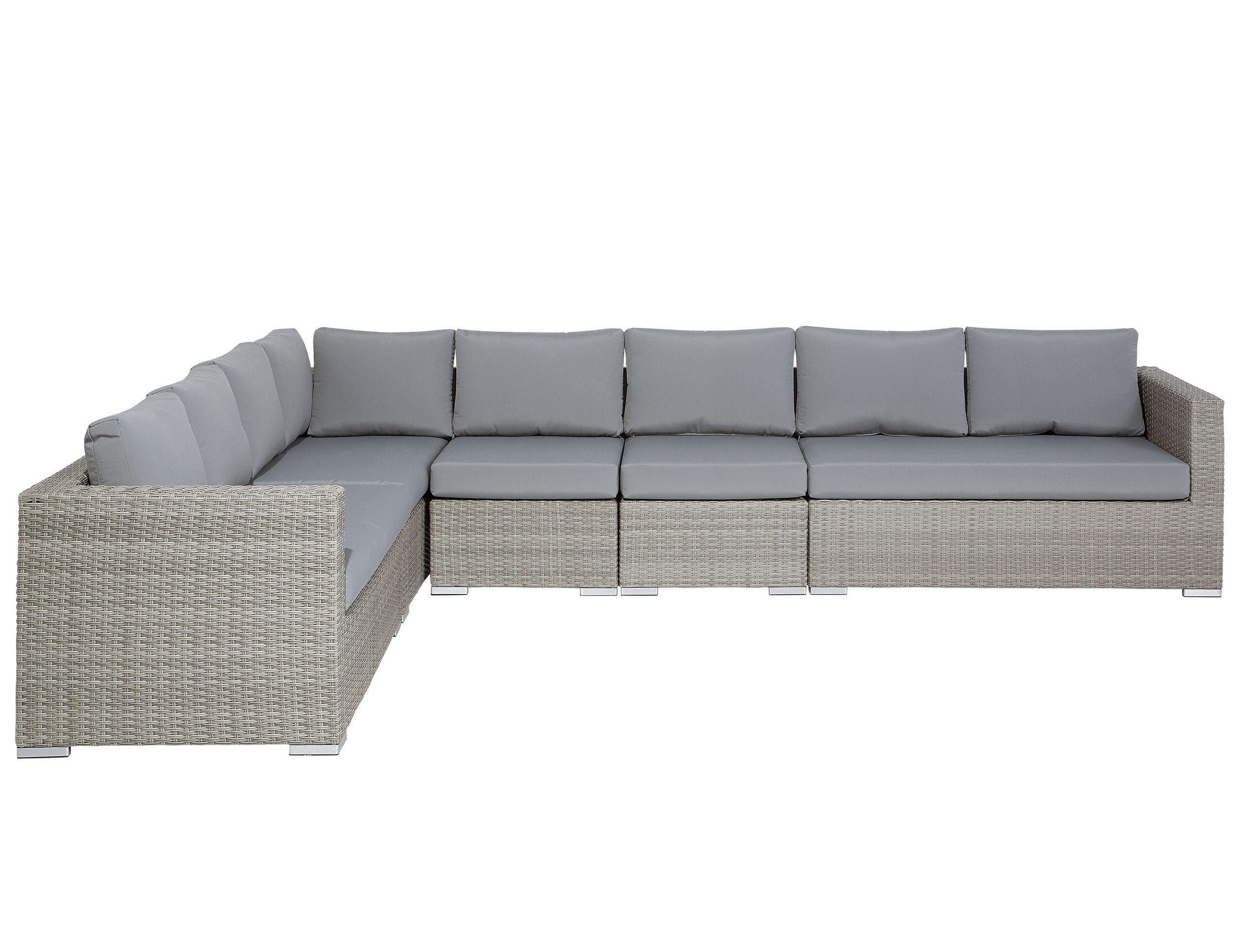 Beliani Lounge Set aus PE Rattan Modern XXL  