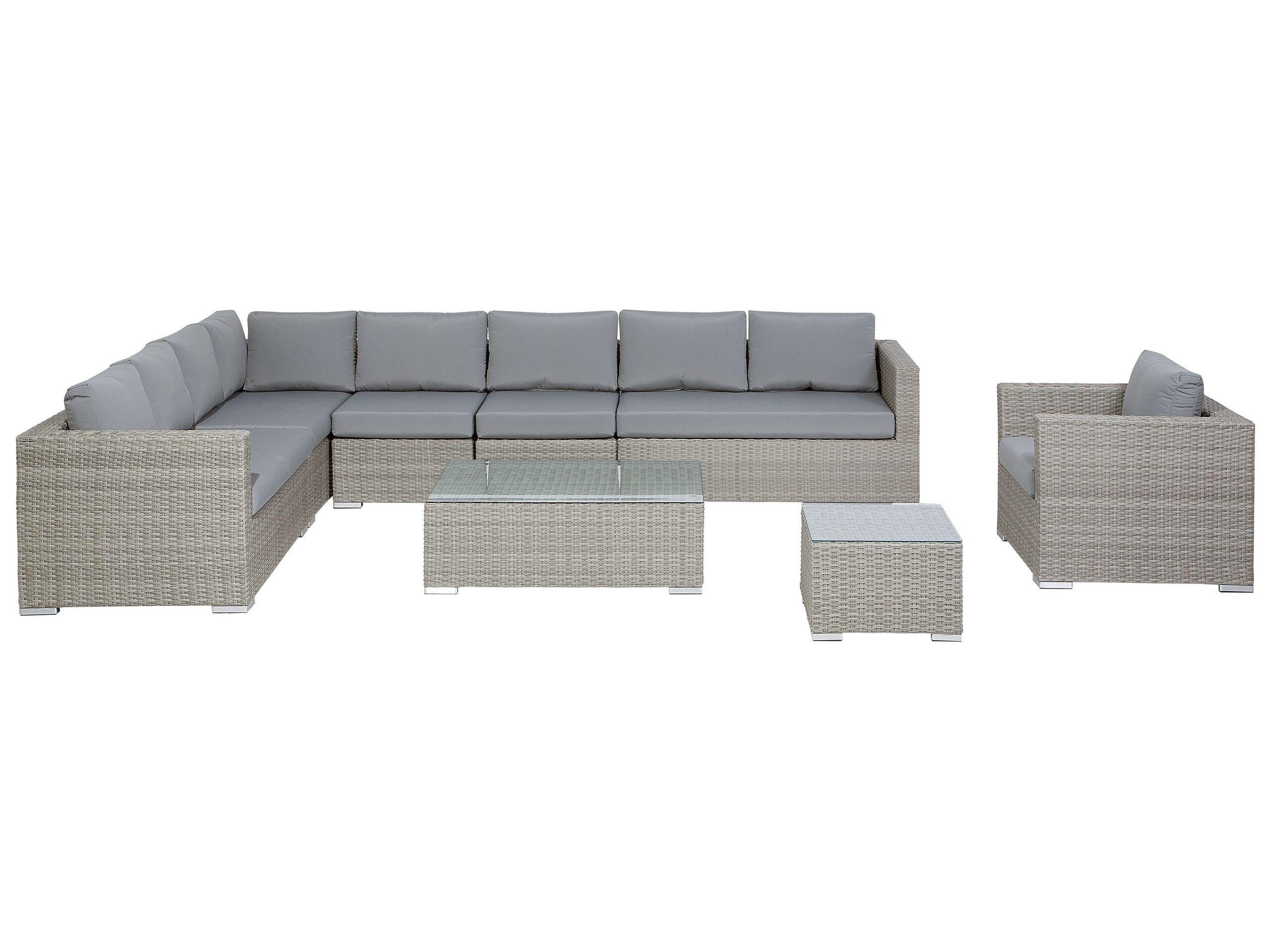 Beliani Lounge Set aus PE Rattan Modern XXL  