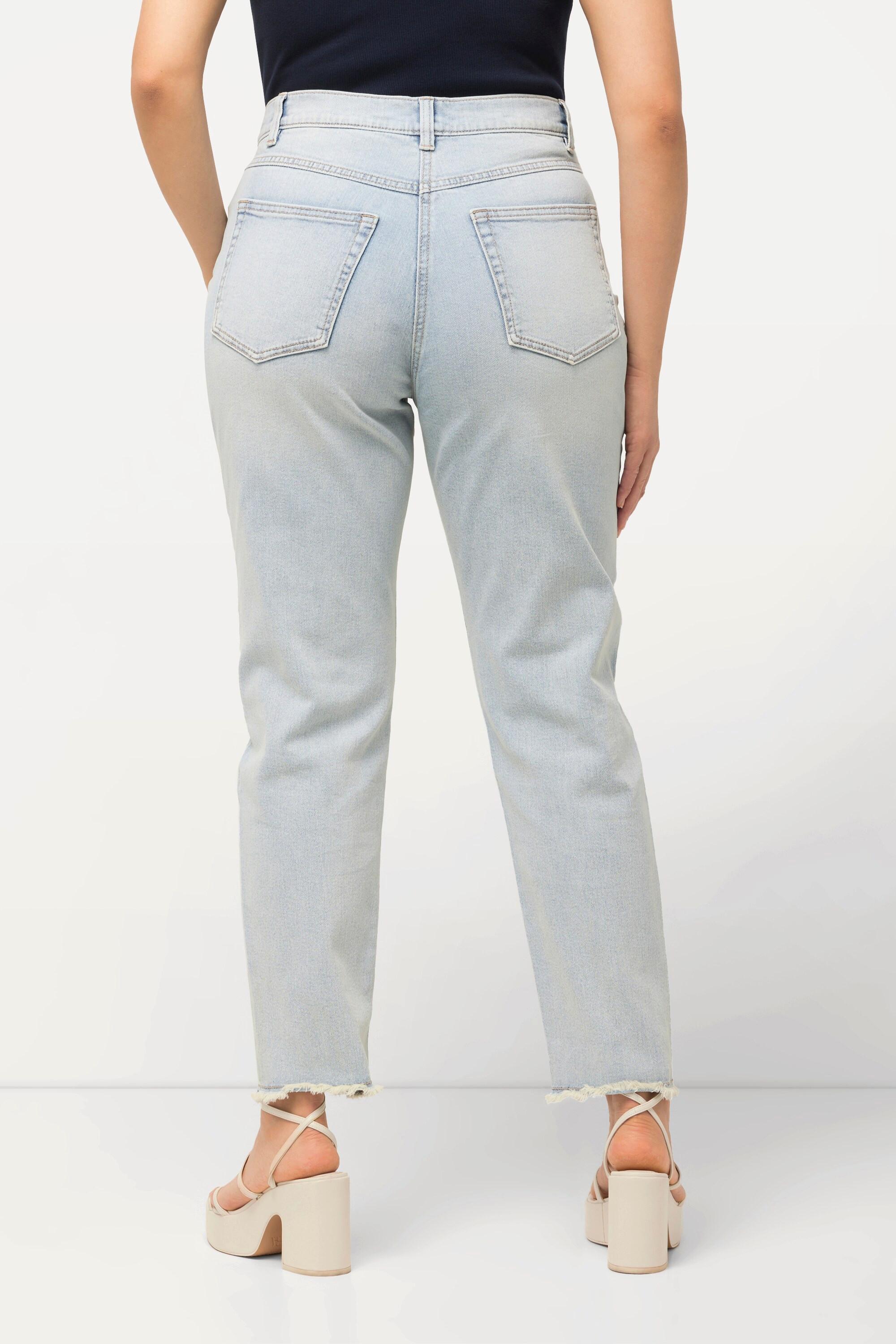 Ulla Popken  Mom jeans in comodo tessuto elasticizzato con taglio a cinque tasche 