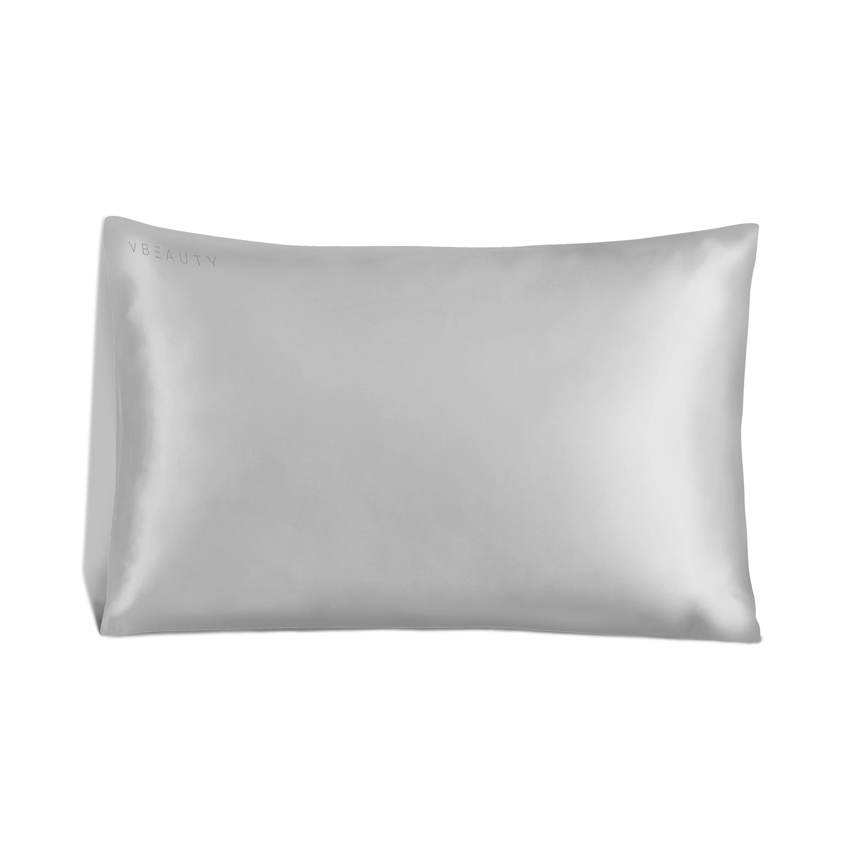 VBEAUTY VBEAUTY Ensemble housse de coussin/masque en soie d'argent  