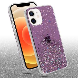 Cadorabo  Hülle für Apple iPhone 12 MINI TPU Silikon mit funkelnden Glitter 