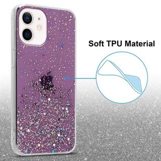 Cadorabo  Hülle für Apple iPhone 12 MINI TPU Silikon mit funkelnden Glitter 