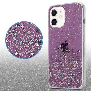 Cadorabo  Hülle für Apple iPhone 12 MINI TPU Silikon mit funkelnden Glitter 