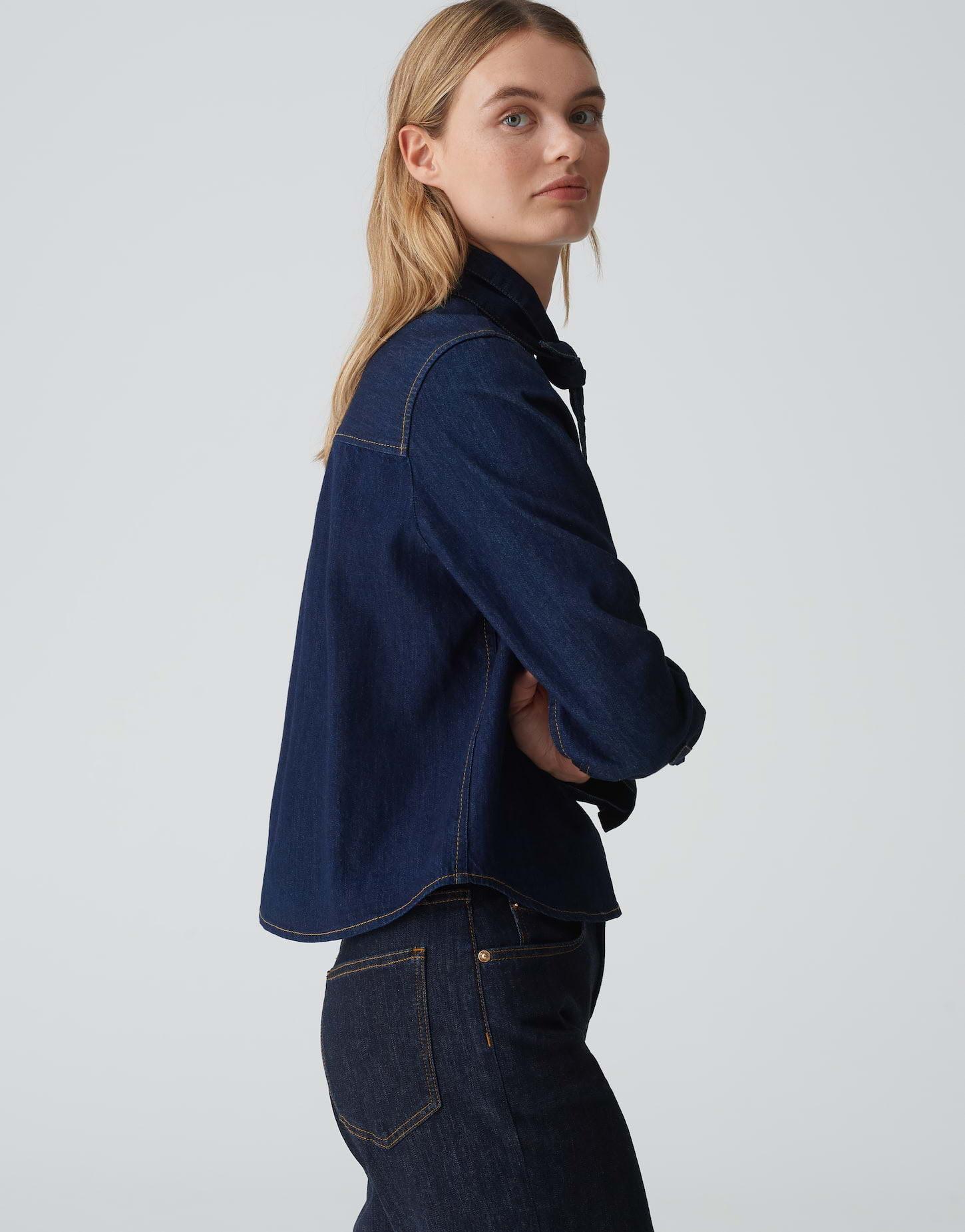 OPUS  Blouse en jean Farilla Silhouette boxy 