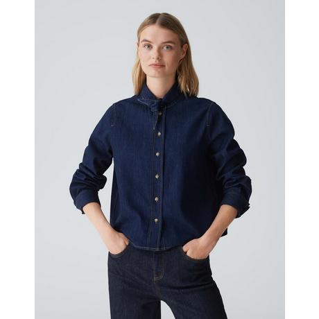 OPUS  Blouse en jean Farilla Silhouette boxy 