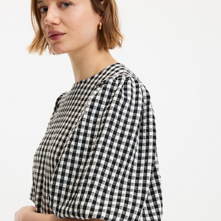 La Redoute Collections  Bluse mit Rundhalsausschnitt 
