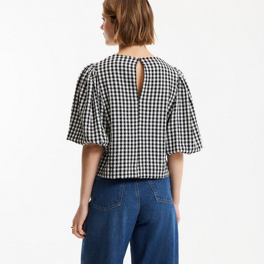 La Redoute Collections  Bluse mit Rundhalsausschnitt 