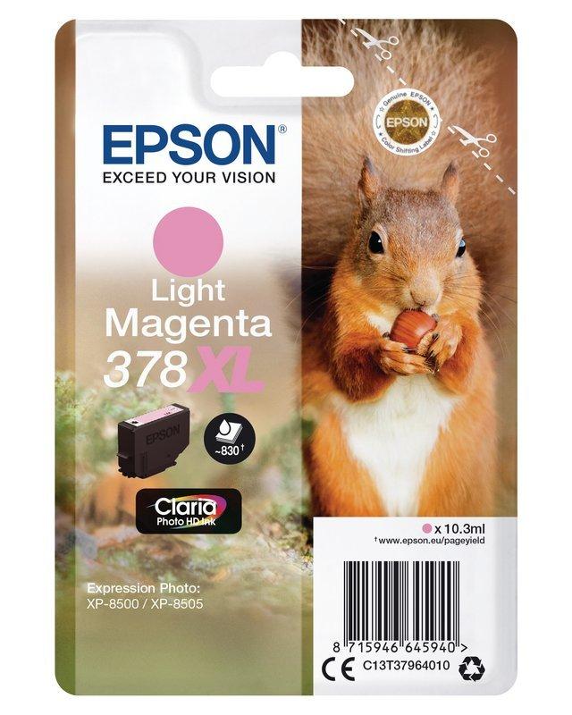 EPSON  Squirrel Singlepack Light Magenta 378XL Claria Photo HD Ink 