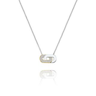 Charles Garnier  Collier STYLES deux Maillons en argent Bicolore, Oxydes de zirconium 