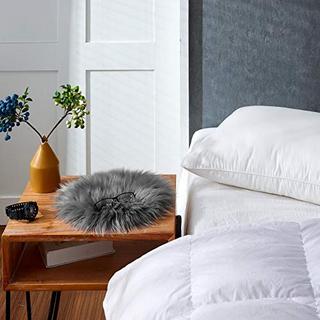 Alopini Lammfellimitat, Pelz rund, Pelzteppich rund, Kunstpelzteppich | Pelz Sitzkissen Stuhlkissen rund  