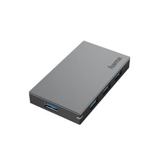 hama  00200115 Schnittstellen-Hub USB 3.2 Gen 1 (3.1 Gen 1) Type-A 5000 Mbits Anthrazit, Grau 