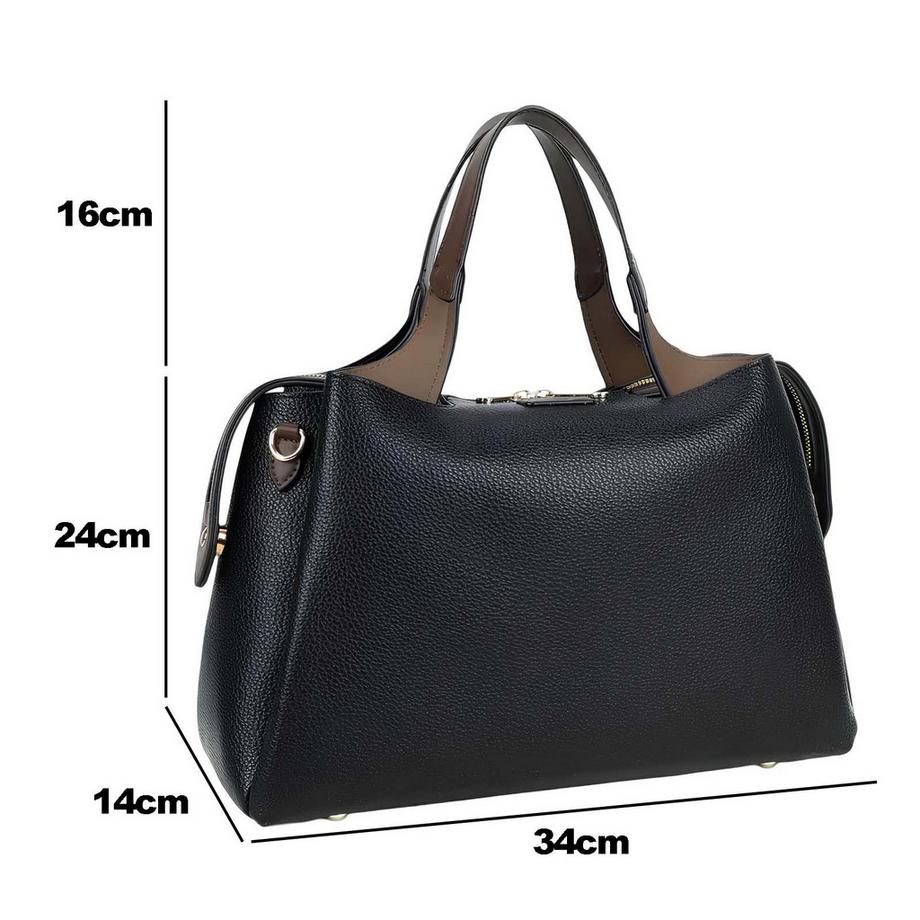 Gallantry Zweifarbig strukturierte Handtasche  