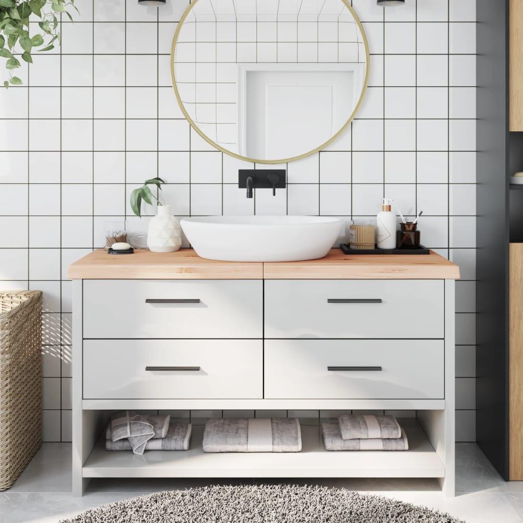 VidaXL  Comptoir de salle de bain bois de chêne 