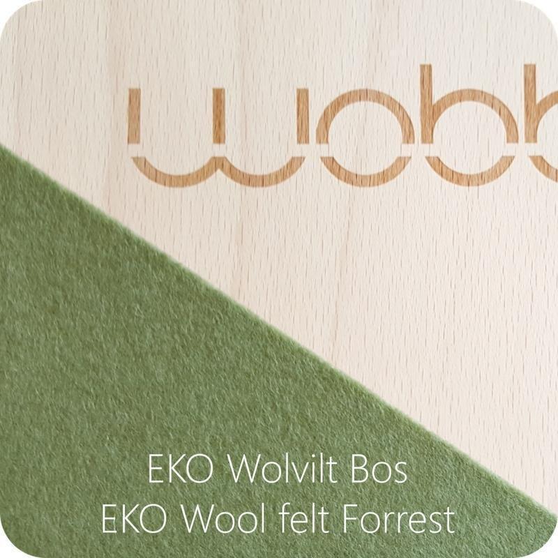 Wobbel  Wobbel Original transparent lacquer / felt forest green 