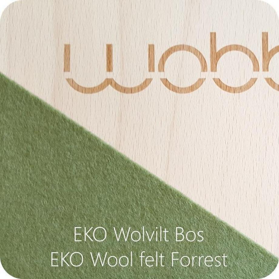 Wobbel Original transparent lackiert / fleece forest green