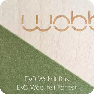 Wobbel Original transparent lacquer / felt forest green