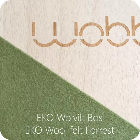 Wobbel  Wobbel Original transparent lacquer / felt forest green 