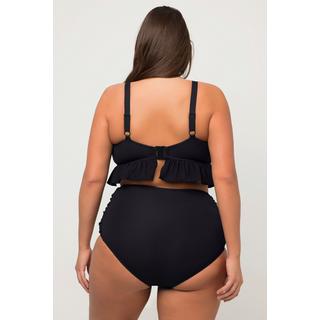 Ulla Popken  Bikini con texture, coppe morbide, ruche e spalline regolabili 