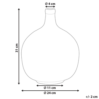 Beliani Dekovase aus Glas Modern CHAPPATHI  