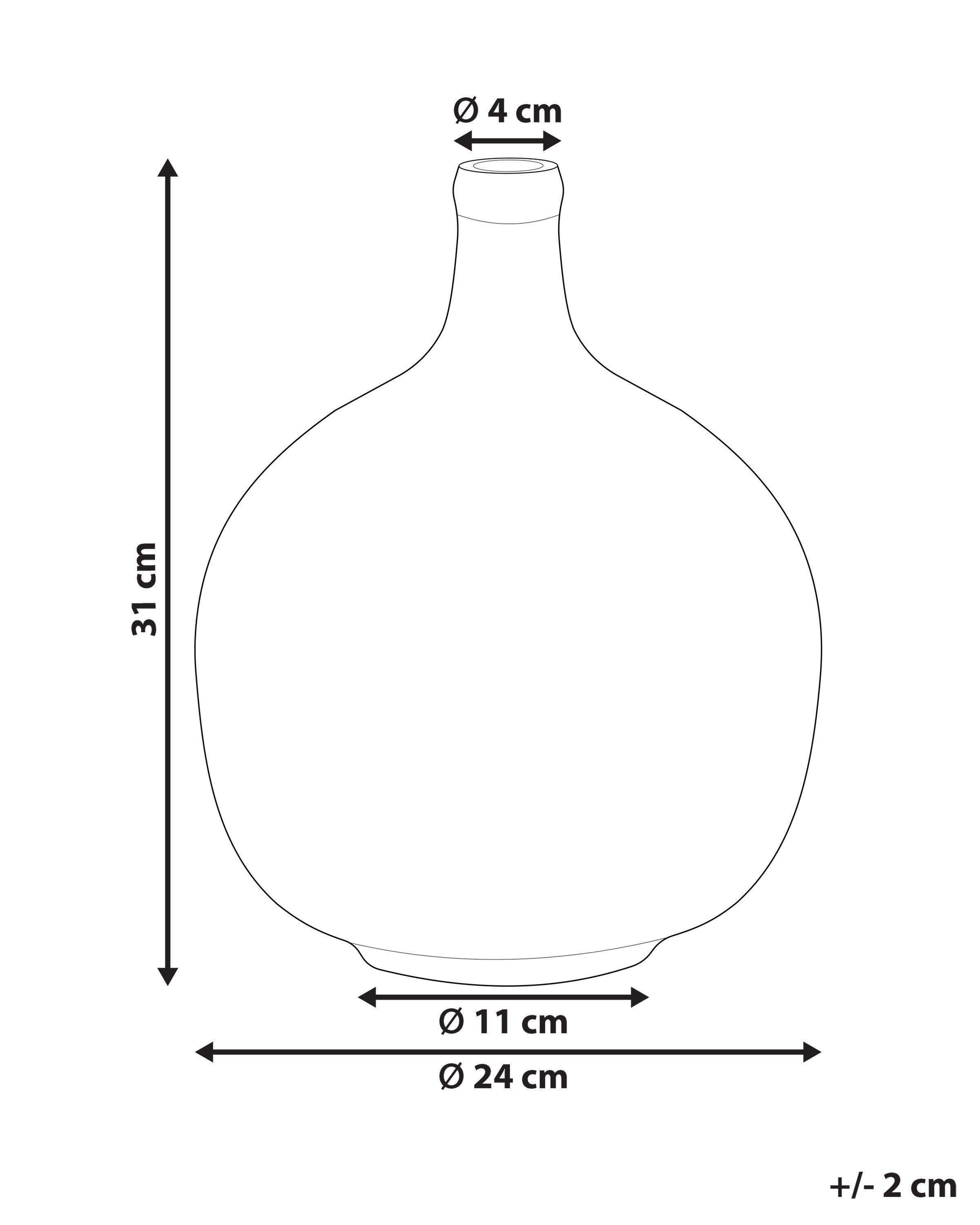 Beliani Vase décoratif en Verre Moderne CHAPPATHI  