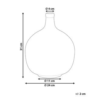 Beliani Vase décoratif en Verre Moderne CHAPPATHI  