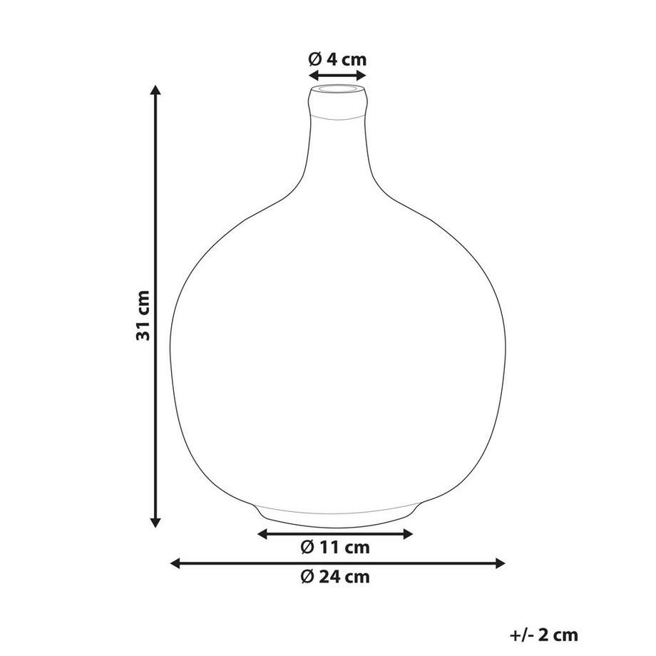 Beliani Vase décoratif en Verre Moderne CHAPPATHI  