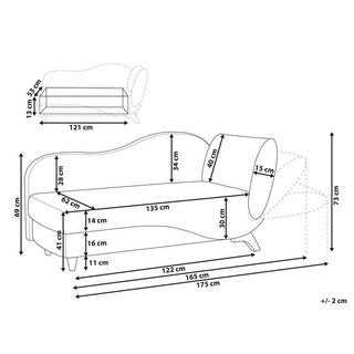 Beliani Chaiselongue aus Leinen Retro MERI  