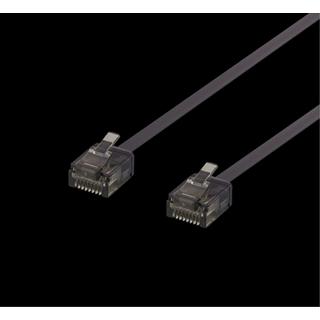 DELTACO  Cavo patch DELTACO Cat6a, piatto, spessore 1 mm, 0,15 m, nero 