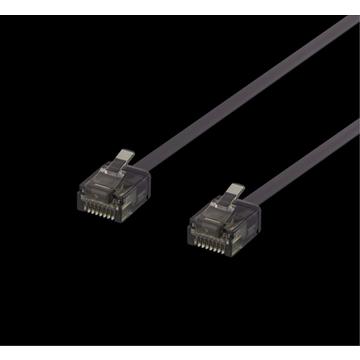 Cavo patch DELTACO Cat6a, piatto, spessore 1 mm, 0,15 m, nero