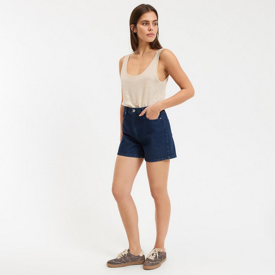 La Redoute Collections Lockeres Leinen Rundhals Tanktop  