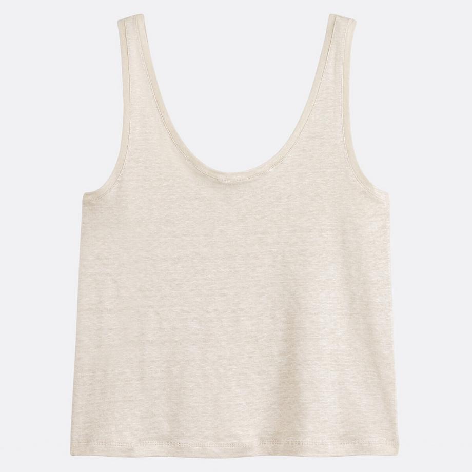 La Redoute Collections Lockeres Leinen Rundhals Tanktop  