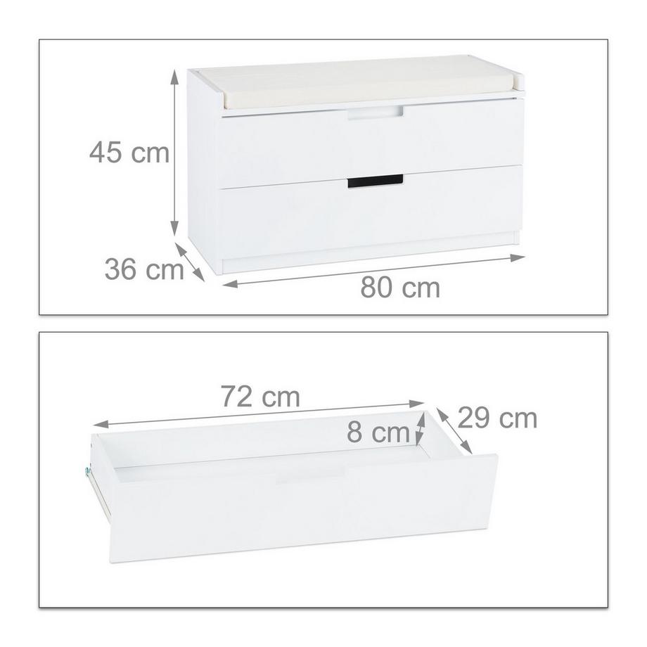 B2X  Kommode mit 2 Schubladen 