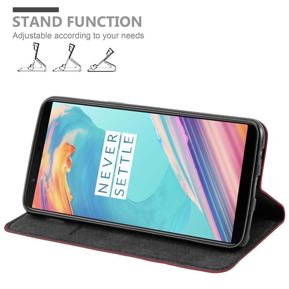 Cadorabo  Housse compatible avec OnePlus 5T - Coque de protection avec fermeture magnétique, fonction de support et compartiment pour carte 