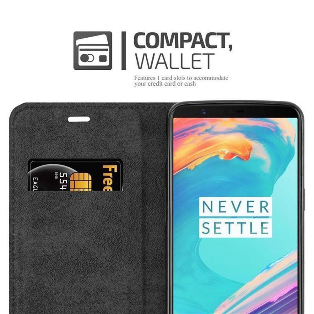 Cadorabo  Housse compatible avec OnePlus 5T - Coque de protection avec fermeture magnétique, fonction de support et compartiment pour carte 